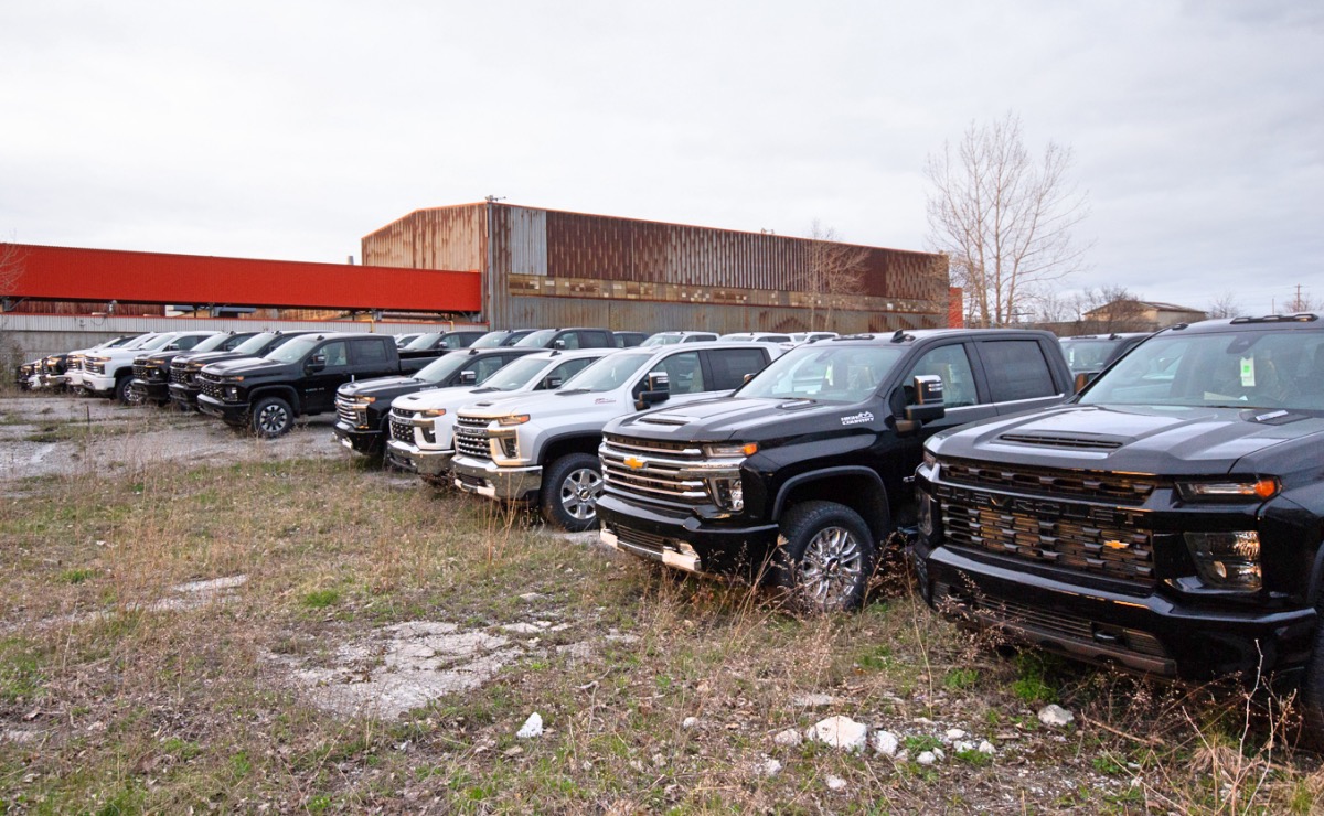 Why thousands of Chevrolet Silverados are just sitting in vacant lots